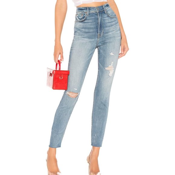 GRLFRND Kendall Skinny Jeans in Say You Will Blue - Picture 7 of 7